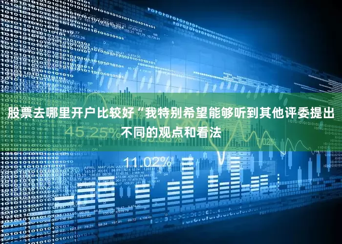 股票去哪里开户比较好“我特别希望能够听到其他评委提出不同的观点和看法